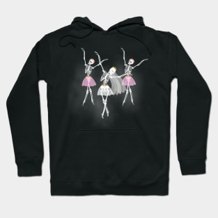 White Wedding Dancing Macabre Skeletons Hoodie